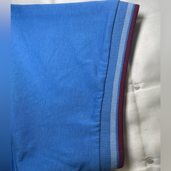 Ben Sherman blue golf shirt with burgundy piping 
sz S - Picture 7 of 10